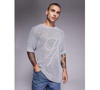 Liquor N Poker - Top in jersey grigio con logo XS