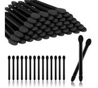 LIQWEI 50 applicatori a doppia testa per ombretto, applicatori per ombretto, applicatori usa e getta, con manico piatto, pennelli per ombretto, per ragazze e donne