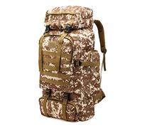 Liqzirtu Assault Pack - Zaini da caccia impermeabili e robusti da uomo, 80 l, grande zaino da trekking per escursioni all'aperto, campeggio, trekking, caccia, Desert Camouflage, Se référer au