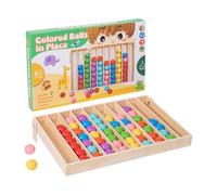 Liqzirtu Giocattoli educativi in legno per bambini - Set di colori con sfere, Gioco pedagogia | Promozione delle capacità motorie e concentrazione, perfetto per tutoraggio in classe o regalo di