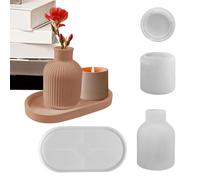 Liqzirtu in Silicone per Resina - Stampo Decorativo per vasi in Silicone Flessibile e Riutilizzabile per Il Fai da Te | per Gesso, candelabri, vassoi per Gioielli, Principia, progetti