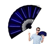Liqzirtu Luci ventilatore pieghevole, piega luce | Performance stage -fan | Strumenti di raffreddamento portatili Weating per cosplay, Carnevale di carnevale Revisite Decoration Dancing