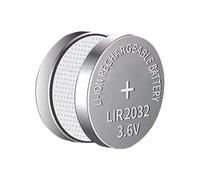 LIR2032 Button Battery - Rechargeable Coin Cell, 3.6V Lithium| Compact Long-Life Energy Pack, Reliable Power Solution with repeated charge for digital wrist watch