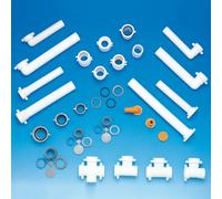 lira 8100011 Kit Utility ASSORTIMENTO RICAMBI SIFONI 38 Pezzi Assortiti, Bianco