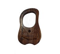 Lira arpa 10 corde in palissandro inciso a mano, finitura naturale/Lyra arpa in palissandro con custodia