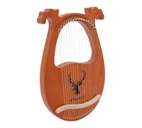Lira Arpa, 16 corde, piccolo strumento di arpa, Lyre Harp con chiave a accordo, plettri e stracci, arpa portatile in mogano massiccio, per adulti, bambini, principianti