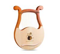 Arpa lira, Lira arpa, 19 per corde per adulti Arpa piccola Arpa in metallo Strumenti a corda Strumenti musicali in mogano Arpa lira, con chiave per accordare e guida alle istruzioni (Color : Flowers