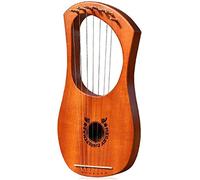 Lira arpa piccola arpa portatile 7 toni 10 toni arpa arpa violino principiante strumento tradizionale strumenti musicali a corda (colore: D) (colore: #4) (#1)