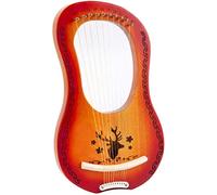 Lira arpa piccola arpa portatile 7 toni 10 toni arpa arpa violino principiante strumento tradizionale strumenti musicali a corda (colore: D) (colore: #4) (#2)