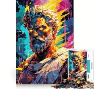 L'ira del dio del tuono︰ Zeus - Re dell'Olimpo Puzzle per adolescenti 1000 pezzi Stimola la memoria Tempo libero Bordi puliti Bellissimo regalo 50x75cm