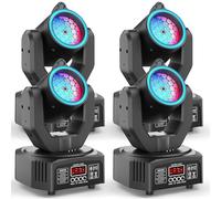 Lira LED 30W Mini Luce Discoteca Dot Beam a Testa Mobile, Set di Luci LED RGB con Telecomando Luce Effetto Gobo con Apertura DMX512 per Scena Party Club DJ 4PCS