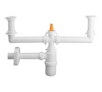 SIFONE A BOTTIGLIA PER LAVELLO 2V CON ATTACCO LAVASTOVIGLIE VERT 2 vasche