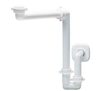 Lira Sifone Per Risparmio Spazio Raumspar 1" 1 1/4" Bianco Opaco Rotondo