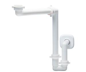 Lira Sifone Per Risparmio Spazio Raumspar 1" 1 1/4" Bianco Opaco Rotondo