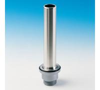 LIRA SIFONI 1911T PILETTA SFIORATORE, Acciaio Inox Satinato, LUNGHEZZA UTILE TUBO 130 mm