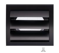 LIRAST Griglia di Ventilazione Esterna da 10 cm per Estrazione Antracite - Griglia di Ventilazione in Plastica ABS con Schermo Integrato e Persiane Automatiche - Griglia di Aerazione per Parete