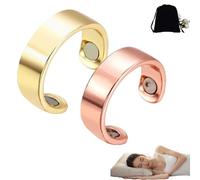 Lircofi Sömni Anello da donna della menopausa, anello magnetico da donna, anello magnetico regolabile, riduzione del sonno, prodotto per uomini e donne (nero), Acciaio inossidabile, /