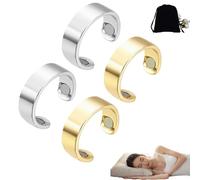 Lircofi Sömni Anello da donna della menopausa, anello magnetico da donna, anello magnetico regolabile, riduzione del sonno, prodotto per uomini e donne (nero), Acciaio inossidabile, /