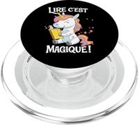 Lire C Est Magique Licorne Lecture Enfants Francais PopSockets PopGrip per MagSafe