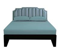 Lirex Lenzuolo con angoli matrimoniale 140 x 200 cm,Lenzuola matrimoniali 100% cotone 300 Fil con angoli,Certificato Oeko-Tex,Blu