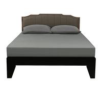 Lirex Lenzuolo con angoli matrimoniale 160 x 200 cm,Lenzuola matrimoniali 100% cotone 300 Fil con angoli,Certificato Oeko-Tex,Grigio Scuro