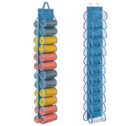Lirex Organizer Armadietto Spogliatoio con 24 Tasche, Portatutto da Appendere in Tessuto Oxford，Pieghevole Appendi Pantaloni da Armadio, Blu