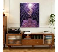 LIRHIQYGF Quadro su tela Risveglio, dipinto psichedelico dell'anima, del corpo e dell'occhio onniveggente, decorazione murale (60x80 cm/senza cornice)