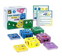 LiRiQi Giochi Montessori Puzzle Bambini 3 Anni, Puzzle di Espressione del in Legno Gioco, Montessor Giocattolo educativo Cubo, Expression Interattivo Puzzle Building Blocks per età 3 4 5 6 Anni