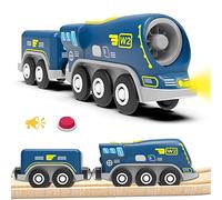 LiRiQi Treno Elettrico per Bambini, Locomotiva ad Azione a Batteria, Rail Treno passeggeri, Set di proiettili per Motore Compatibile con Thomas e Brio, ecc., Giocattolo educativo Regali Bambini