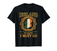 L'Irlanda Chiama e Devo Andare Nodo Celtico Vintage Irlandese Maglietta