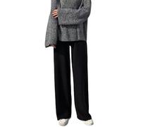 LIROMA Pantaloni da Donna Invernali in Maglia A Gamba Larga, Pantaloni da Salotto Casual in Maglia A Costine in Misto Lana Pantaloni A Gamba Dritta Eleganti Pantaloni A Palazzo con Coulisse A Vita al