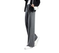 LIROMA Pantaloni da Donna Invernali in Maglia A Gamba Larga, Pantaloni da Salotto Casual in Maglia A Costine in Misto Lana Pantaloni A Gamba Dritta Eleganti Pantaloni A Palazzo con Coulisse A Vita al