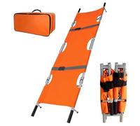 LIROPAU Barella per pazienti, 210 x 54 cm, in alluminio con fibbie, pieghevole, con custodia per il trasporto di pazienti di emergenza