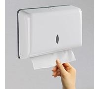 LIROPAU Dispenser Carta Asciugamani,Dispenser Carta Mani da Muro, Z/C Erogatori per asciugamani di carta commerciali può contenere fino a 200 fogli - Bianco