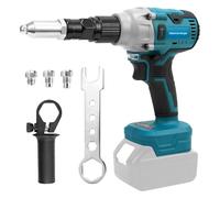 LIROPAU Rivettatrice a batteria compatibile con Makita 18V, rivettatrice elettrica senza spazzole con luce LED per rivetti ciechi da 2,4-5,0 mm (Senza Batteria)