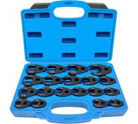 LIROPAU Set di 19 chiavi a bussola, per dadi a flangia, metriche e standard, coppia 1/2" 3/8" (19)