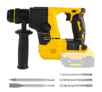 LIROPAU Trapano a batteria compatibile con batteria DeWalt 20 V Max, cambio rapido mandrino SDS-Plus, trapano a percussione senza fili con 5 punte per calcestruzzo, muratura, legno (batterie e