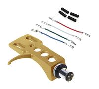 LiRRvb per LP Disc Giradischi Phono Giradischi Headshell 4-Pin Lega di Alluminio con Leadwires per Direct-Drive Giradischi Giradischi per Dischi Musicali Attrezzature Retro