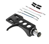 LiRRvb per LP Disc Giradischi Phono Giradischi Headshell 4-Pin Lega di Alluminio con Leadwires per Direct-Drive Giradischi Giradischi per Dischi Musicali Attrezzature Retro