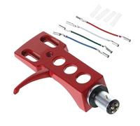 LiRRvb per LP Disc Giradischi Phono Giradischi Headshell 4-Pin Lega di Alluminio con Leadwires per Direct-Drive Giradischi Giradischi per Dischi Musicali Attrezzature Retro