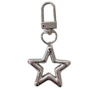 LiRRvb Portachiavi in lega alla moda con ciondolo a forma di farfalla, con fiocco, stella, cuore, versatile, accessorio per catena telefonica, gioiello alla moda, C, Taglia unica