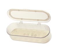 LiRRvb Portagioie in polistirene trasparente con scomparti multipli Risposta sicura per braccialetti Circlets Trasportabile contro lo sporco Pianificazione Scatola per gioielli trasparente a più