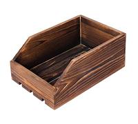 Liry Products Vassoio di nidificazione in legno marrone rustico impilabile per documenti cassa organizer da tavolo scatola di legno cestino porta lettere contenitore desktop casa ufficio forniture