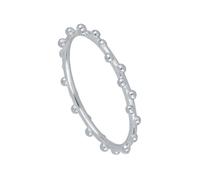 Lirzxin Anelli Anniversario Donna, Anello Donna Matrimonio Oro Bianco 14K Perlina Rotonda Semplice e Delicato Anelli Fidanzamento Matrimonio Oro Bianco Misura 17