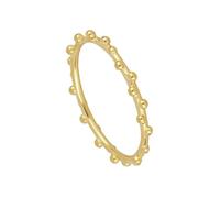 Lirzxin Anelli Fedina Donna, Anello Oro Giallo 9K Perlina Rotonda Semplice e Delicato Anelli Fidanzamento Matrimonio Oro Giallo Misura 16