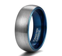 Lirzxin Anello Donna Uomo Tungsteno, Anello di Matrimonio Anelli Donna Uomo Coppia Semplice Bicolore Spazzolato Largo 4MM/6MM/8MM