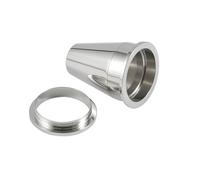 Lirzxin Dilatatore Plug Orecchio 28mm, 1 Pezzo Set Dilatatori Lobo Acciaio Chirurgico A Vite 2 in 1 Intercambiabile Cono Singolo/Doppia Svasatura Piercing Dilatatori Tunnel Argento 28mm