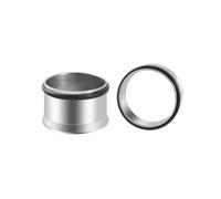 Lirzxin Plugs Dilatatori Orecchio 5mm, 2 Pezzi Dilatatore Orecchio Acciaio Chirurgico Singolo Svasato Rotondo Vuoto con Silicone Piercing Dilatatori Orecchini Argento 5mm