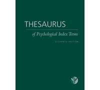 Lisa A. Gallagher Thesaurus of Psychological Index Terms® (Copertina rigida)