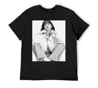 Lisa Classic Giallo Senape Tee Bold Cotone Manica Corta Basic, Nero , S